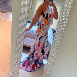 Parker silk floral gown